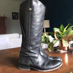 Frye Black Tall Melissa Button 9.5M